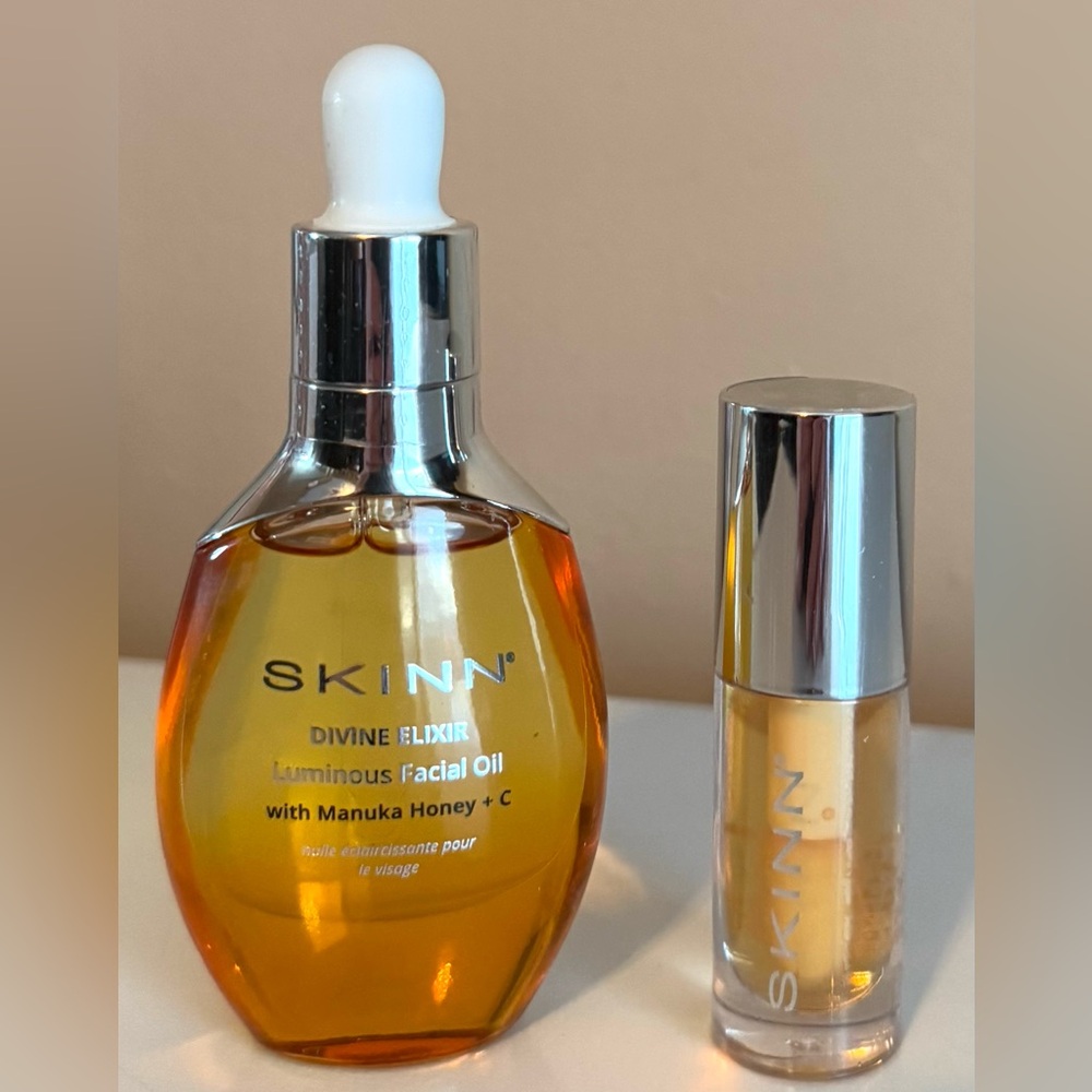 SKINN COSMETICS DIVINE ELIXIR LUMINOUS SKIN FACIAL OIL & LIP OIL MANUKA HONEY